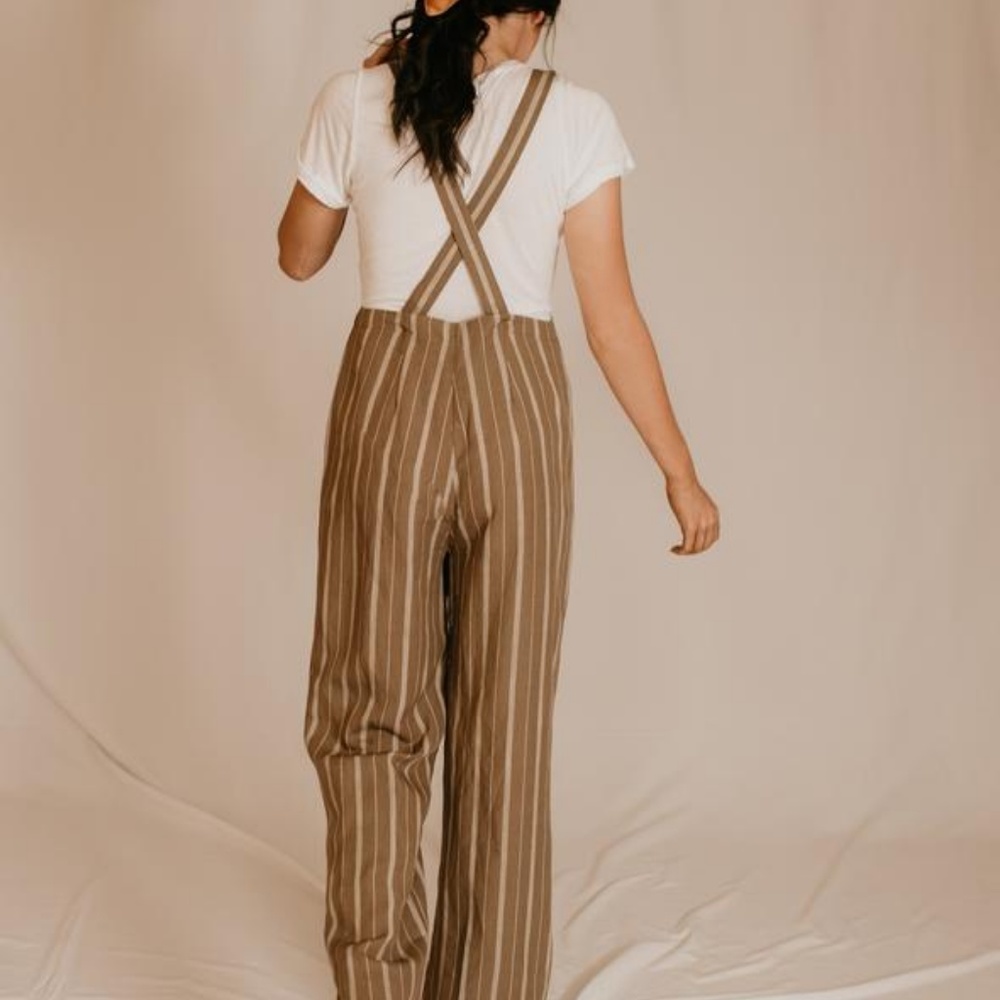 STRIPED PINAFORE Jumpsuit - Picture 5 of 5